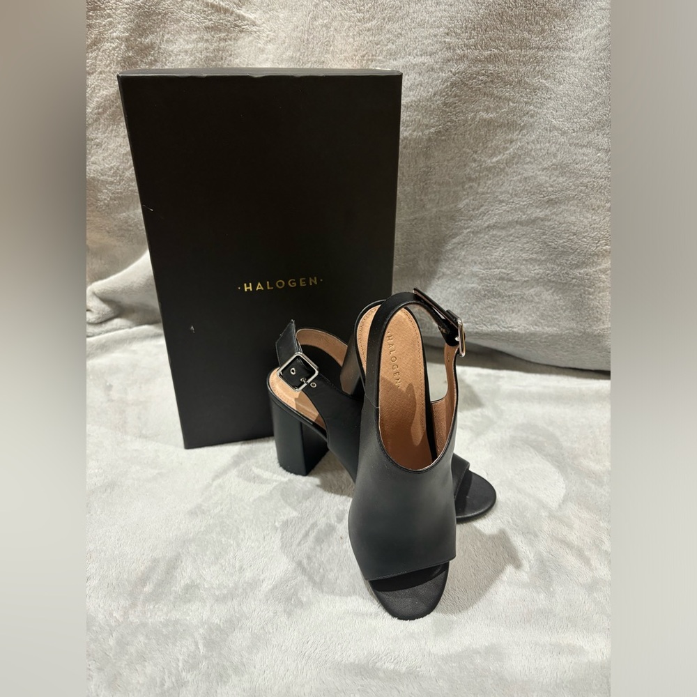 BNIB Halogen Leather Slingback Block Heels